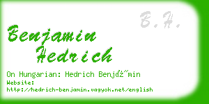 benjamin hedrich business card